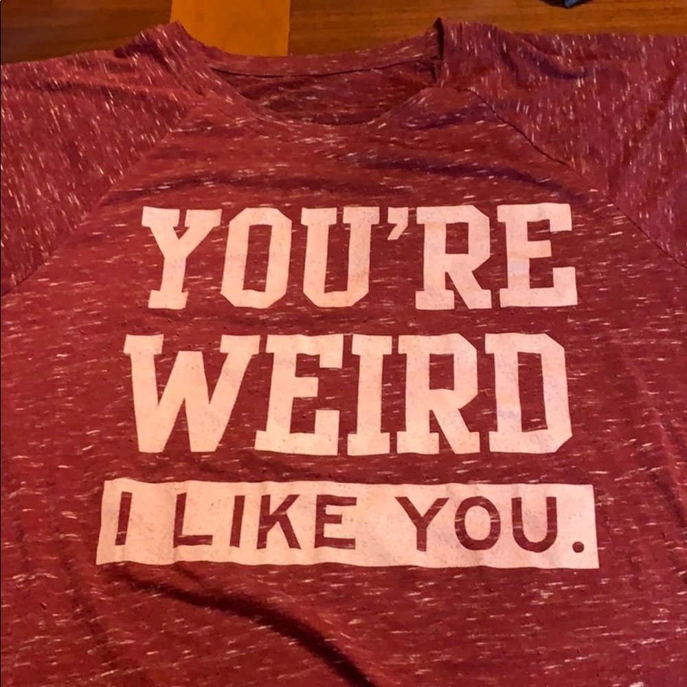 Maroon t-shirt